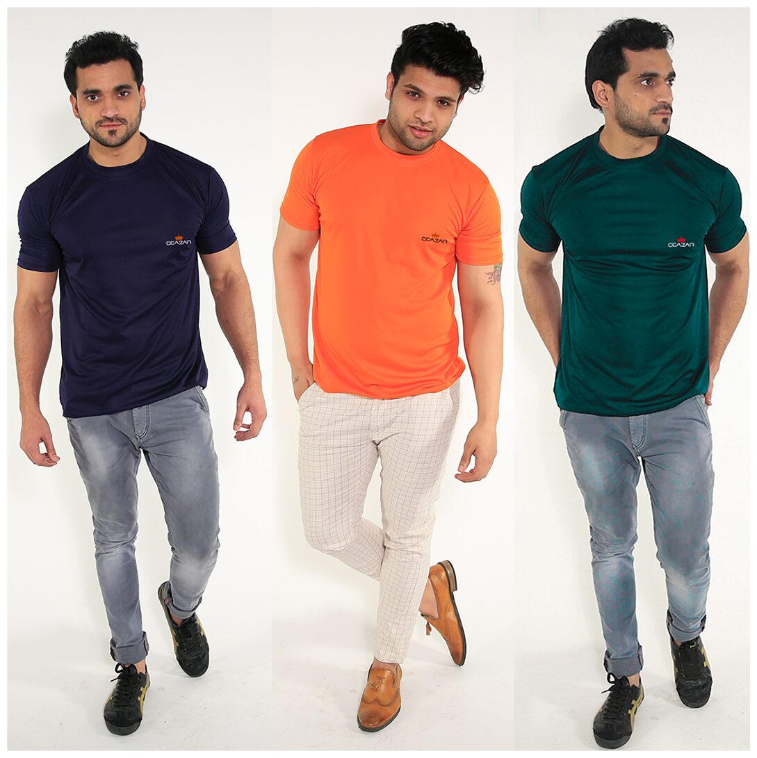 

Caesar Men Multi Slim fit Polyester Round neck T-Shirt - Pack Of 3