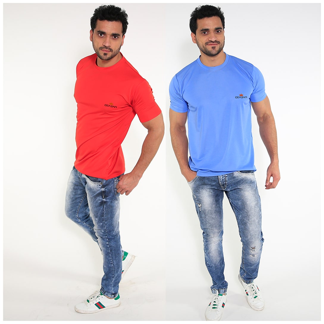 

Caesar Men Multi Slim fit Polyester Round neck T-Shirt - Pack Of 2