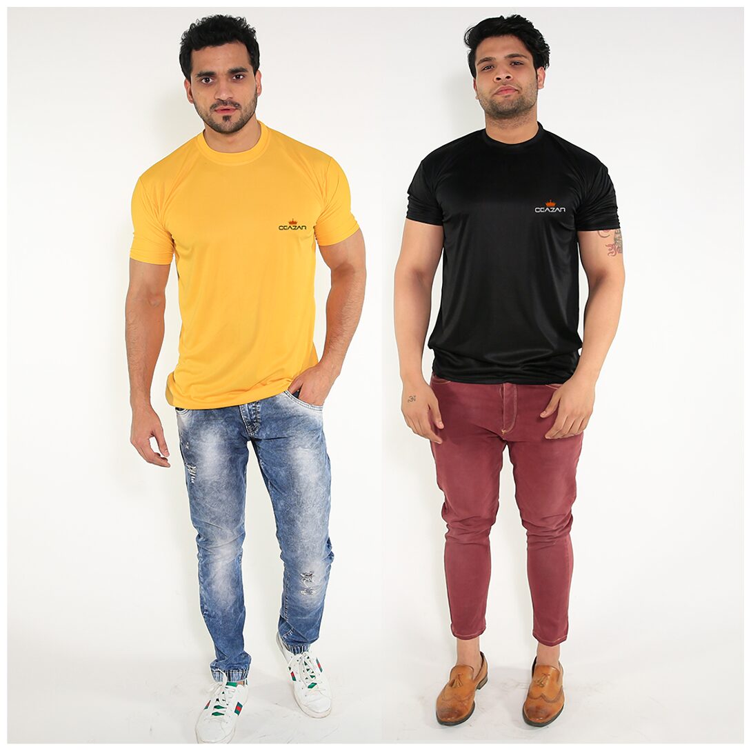 

Caesar Men Multi Slim fit Polyester Round neck T-Shirt - Pack Of 2
