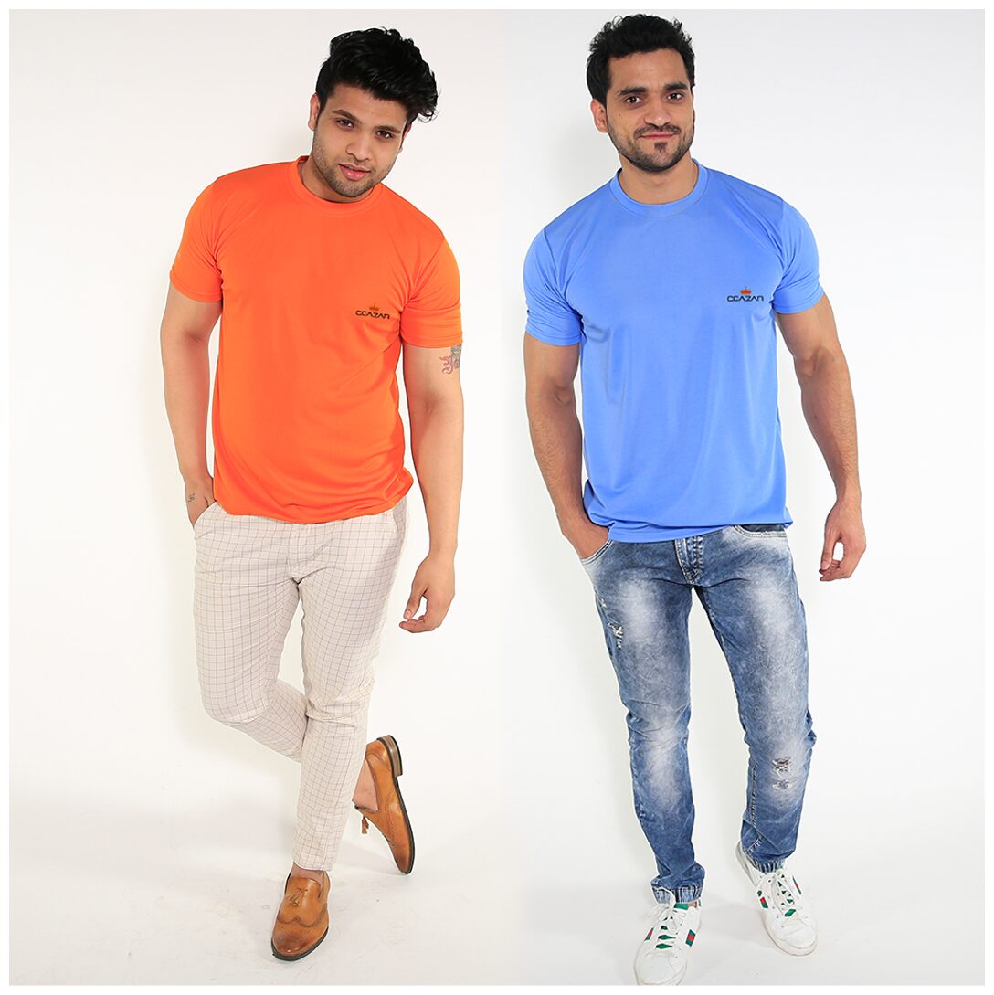 

Caesar Men Multi Slim fit Polyester Round neck T-Shirt - Pack Of 2