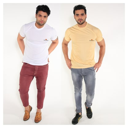 

Caesar Men Multi Slim fit Polyester Round neck T-Shirt - Pack Of 2