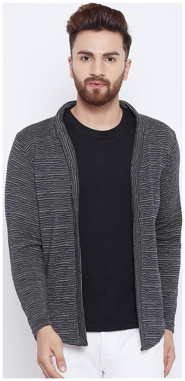 Camey Men Blue Solid Bomber jacket