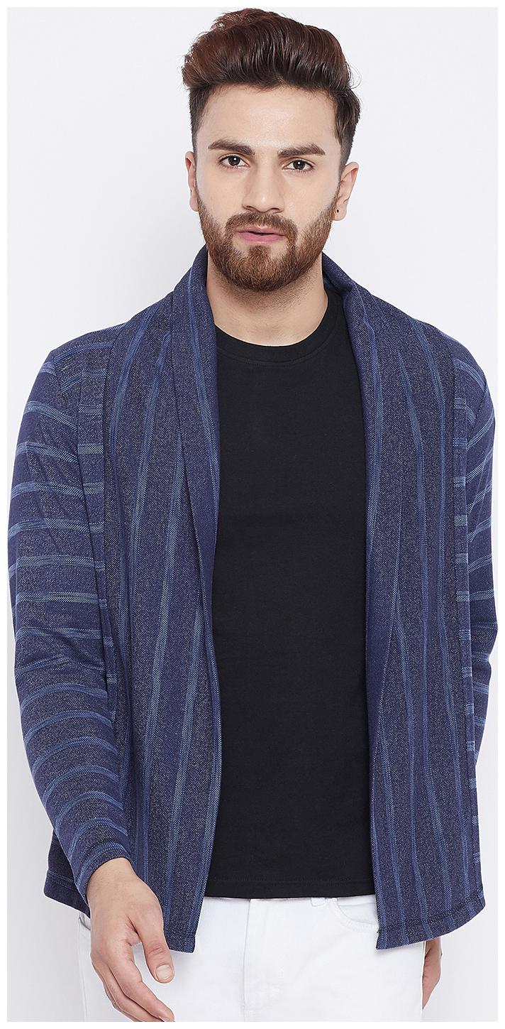 

Camey Men Blue Solid Bomber jacket