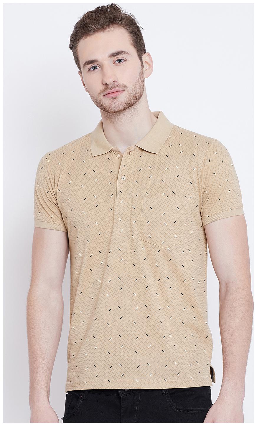 

Camey Men Beige Regular fit Cotton Polo collar T-Shirt - Pack Of 1