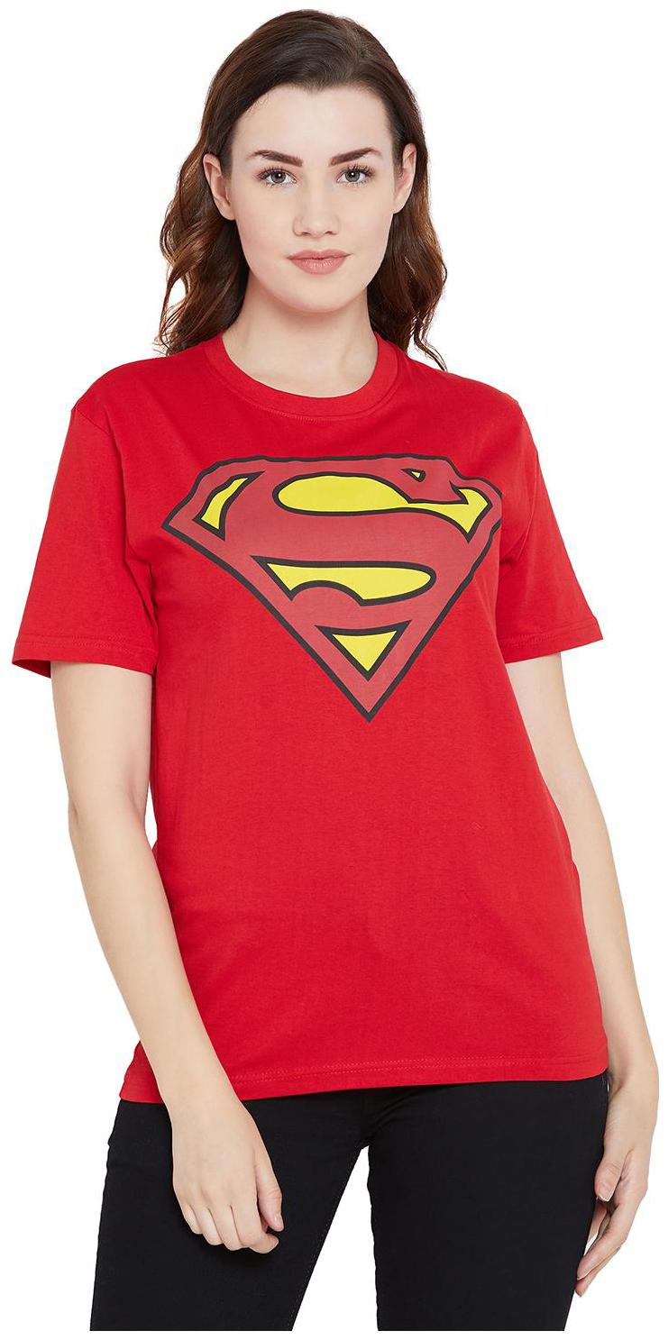 

Camey Women Red Regular fit Round neck Cotton T shirt