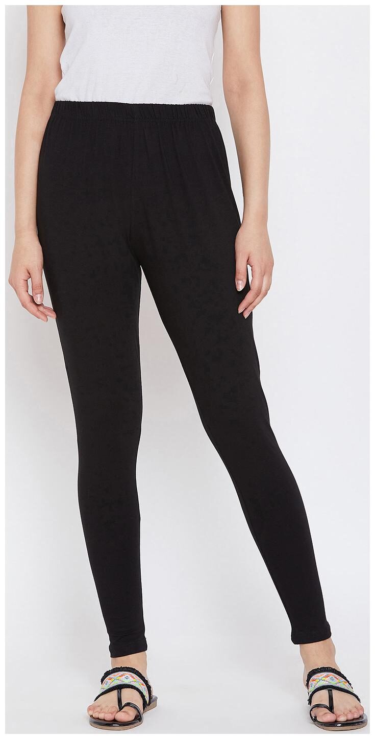 

Camey Women Ankle Length Cotton Lycra Legging Black