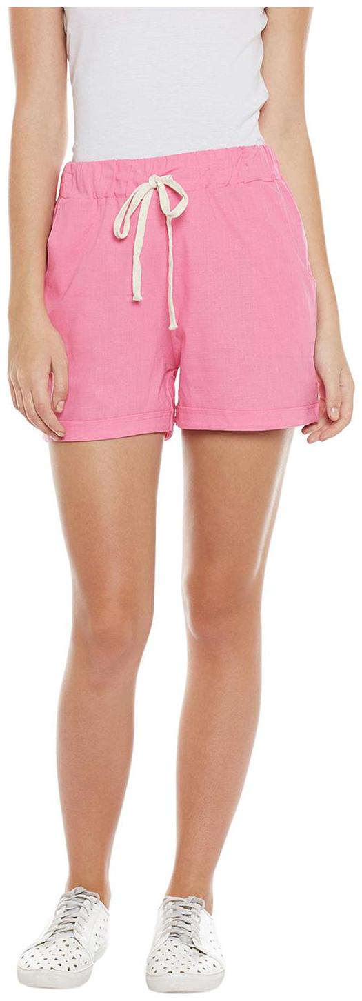 

Camey Women Solid Sport shorts - Pink