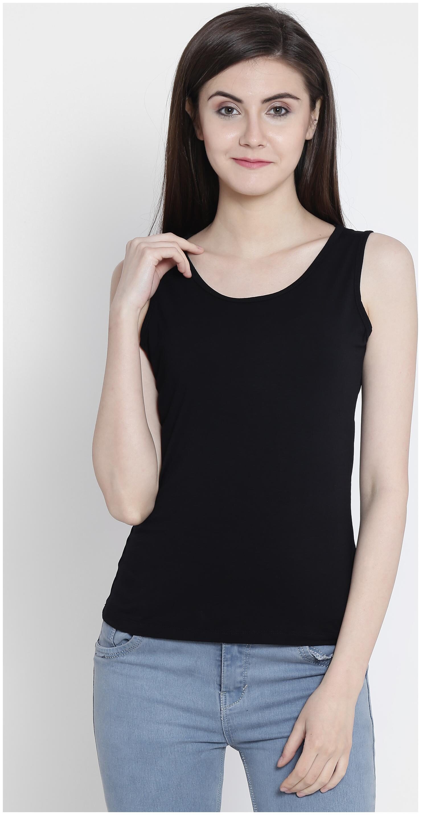 

Camey Women Solid Regular top - Black
