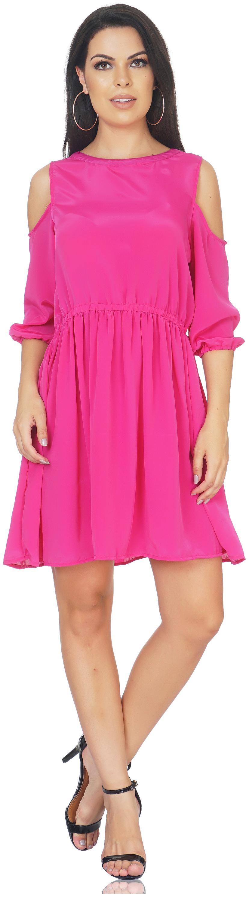 

CAMILLA MAX Pink Solid Wrap dress