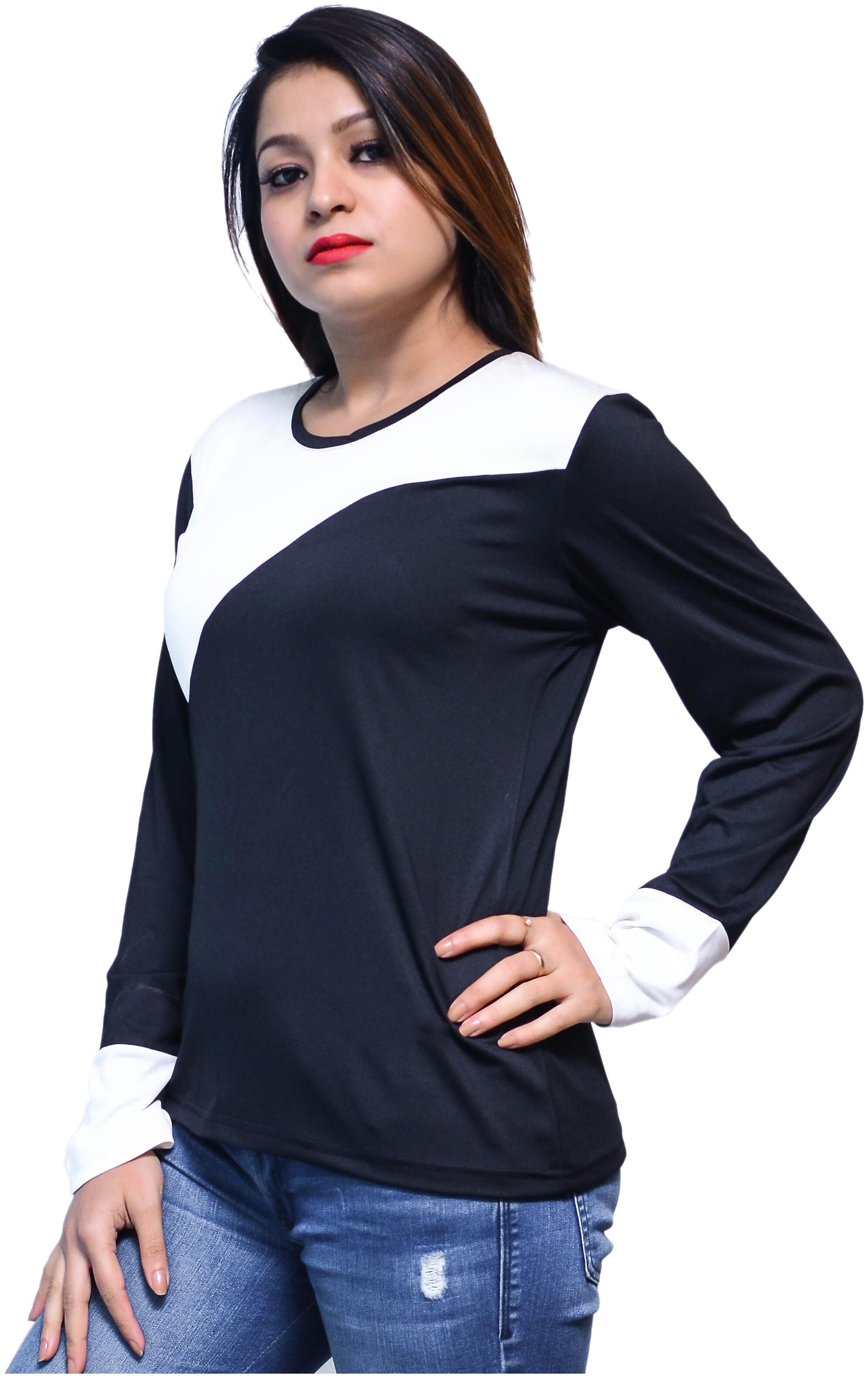 

CAMILLA MAX Women Multi Slim fit V neck Polyester T shirt