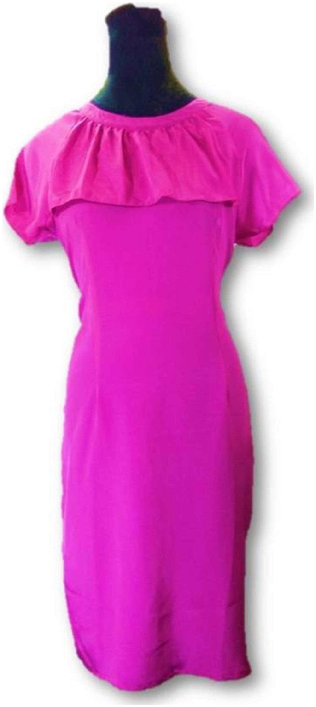 

CAMILLA MAX Pink Solid A-line dress