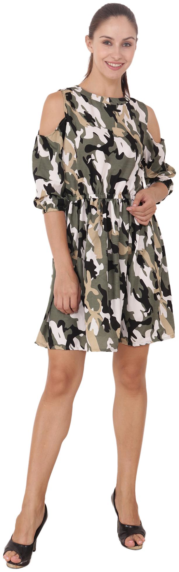 

CAMILLA MAX Multi Printed A-line dress