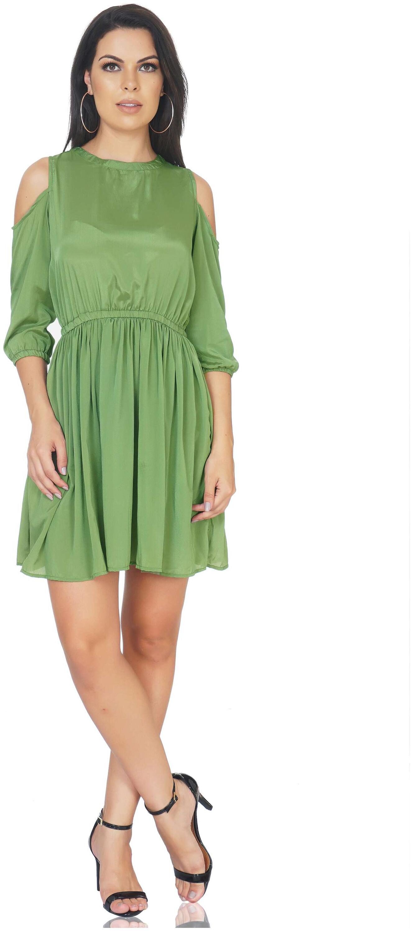 

CAMILLA MAX Green Printed Wrap dress