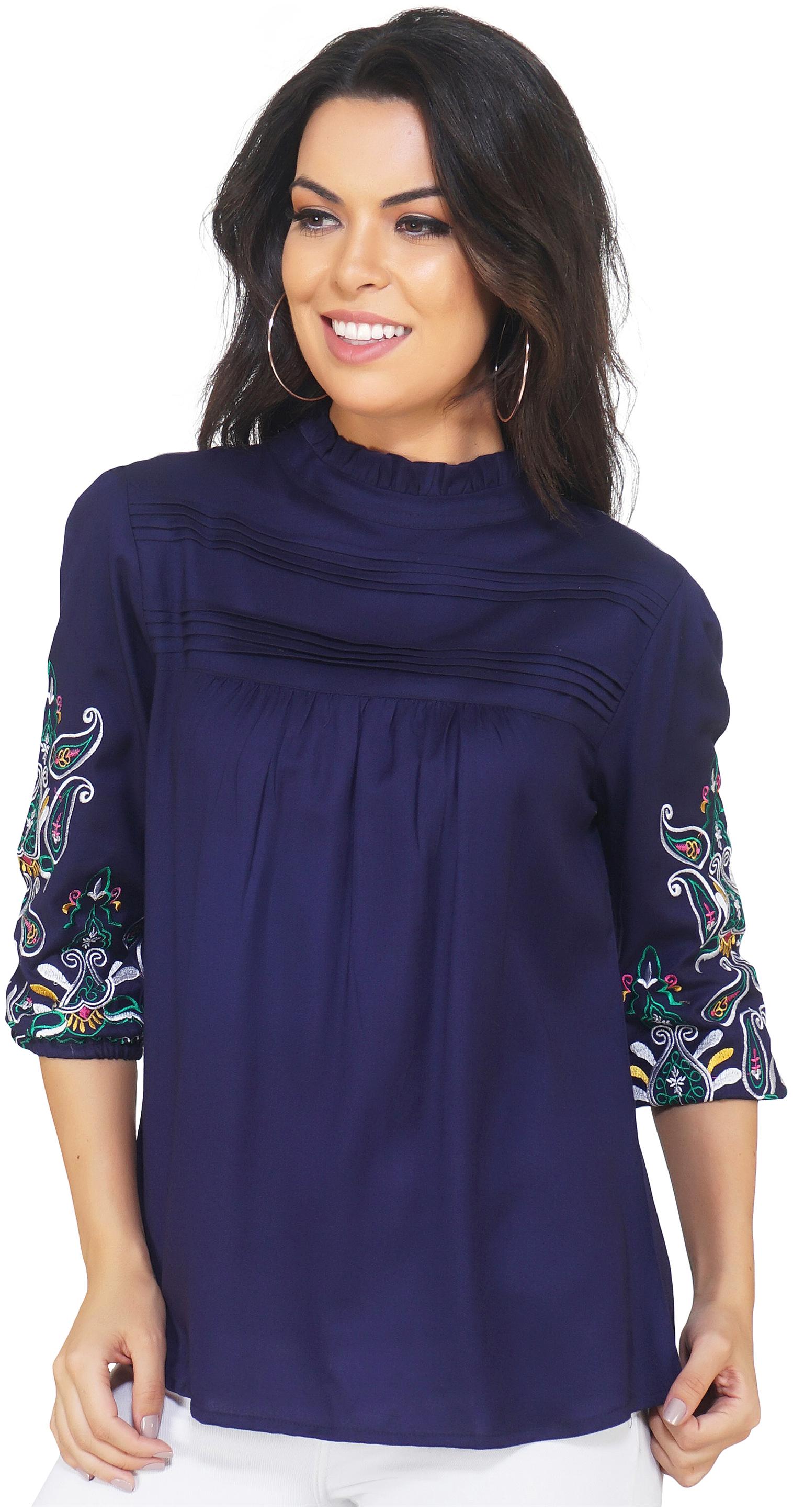 

CAMILLA MAX Women Floral Regular top - Blue