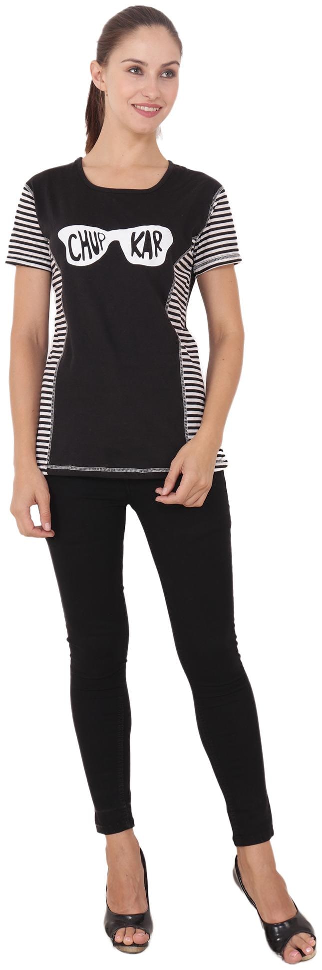 

CAMILLA MAX Women Multi Regular fit Round neck Cotton T shirt