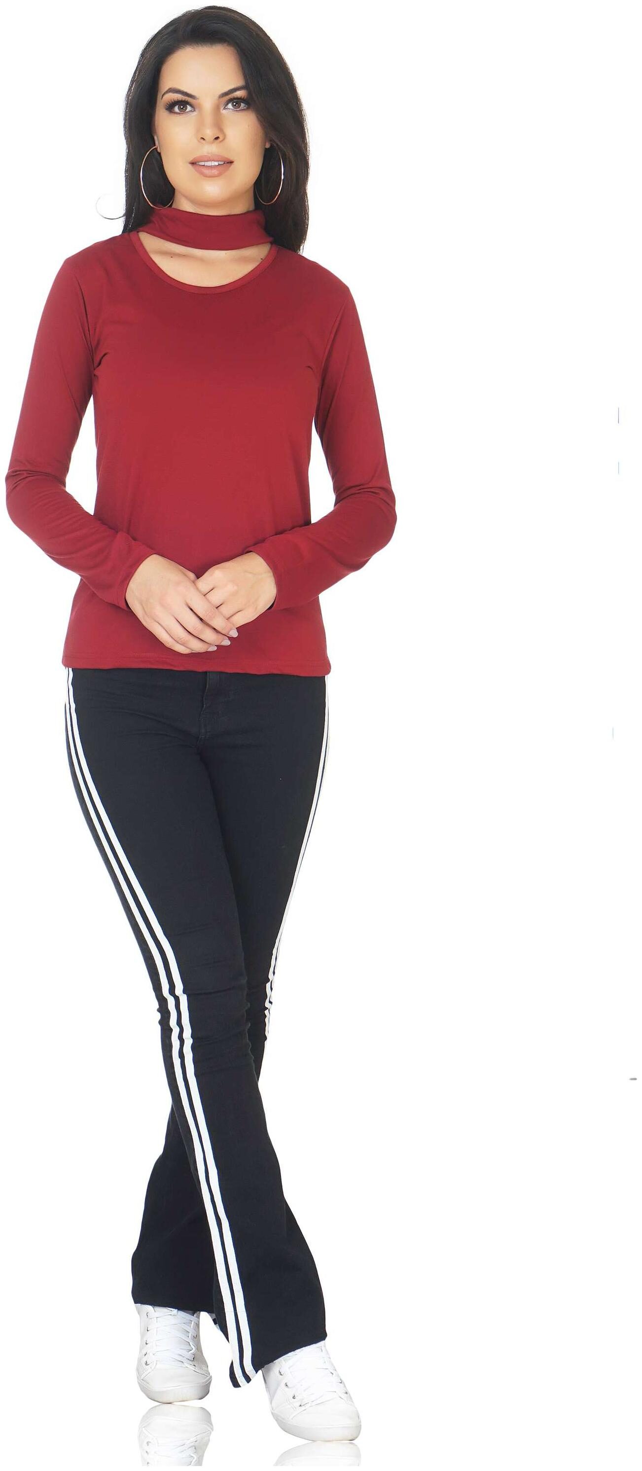 

Camilla Max Full Sleeve Maroon Color Round Neck Trendy Top for Girl s and Women s