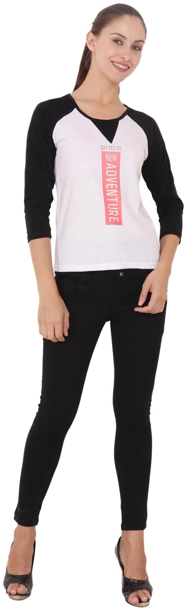 

CAMILLA MAX Women Multi Regular fit Round neck Cotton T shirt