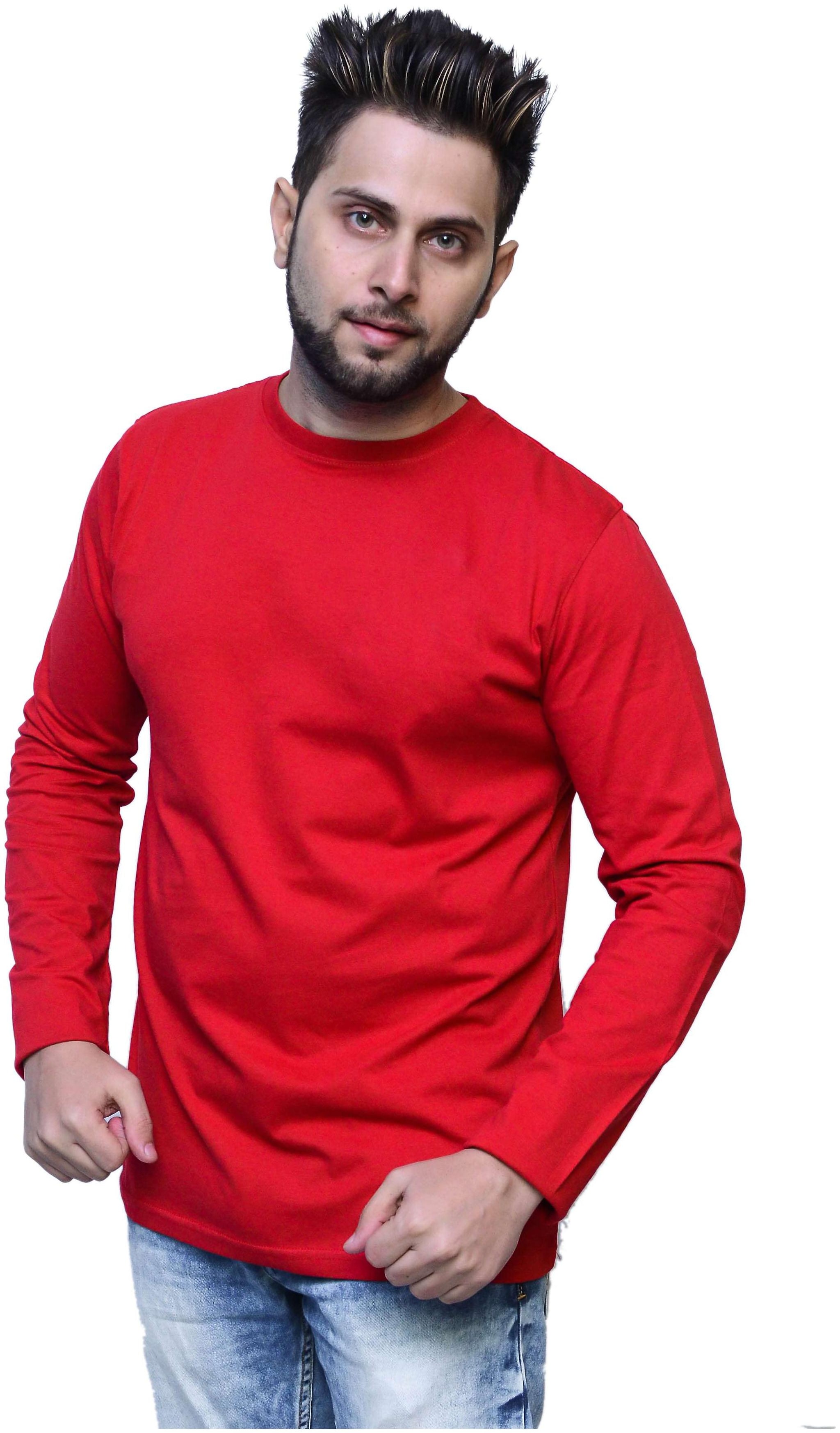 

CAMILLA MAX Men Red Regular fit Cotton Round neck T-Shirt - Pack Of 1