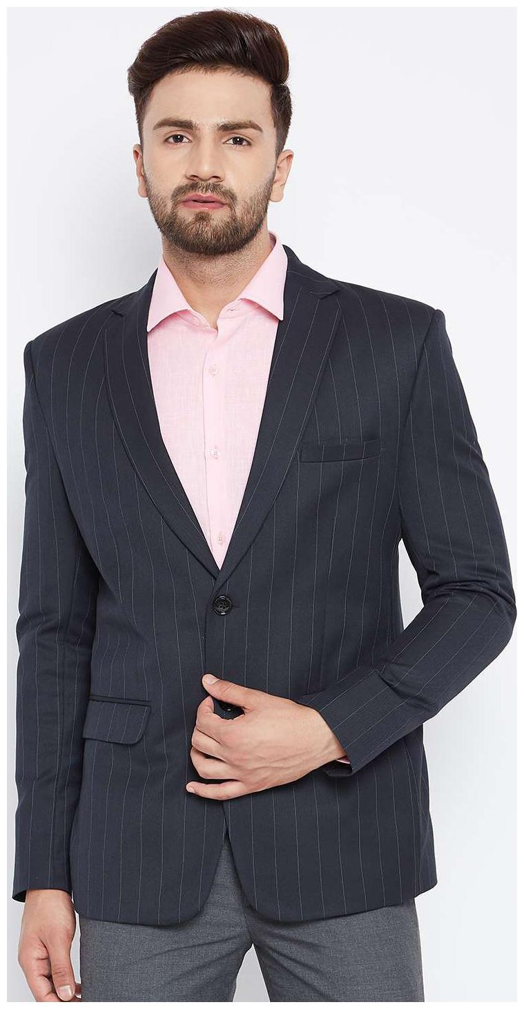 

Canary London Black Striped Slim Fit Blazer