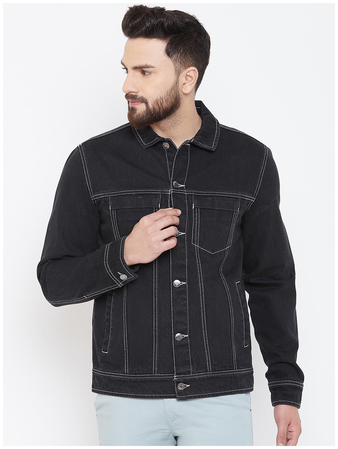 

CANARY LONDON Men Black Solid Denim jacket