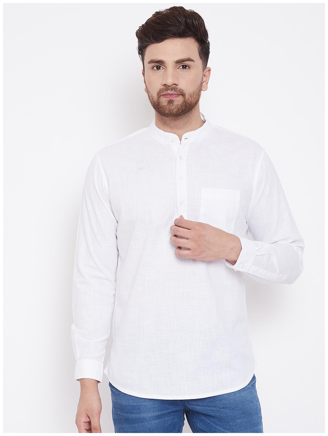

CANARY LONDON Men White Solid Slim Fit Casual Shirt