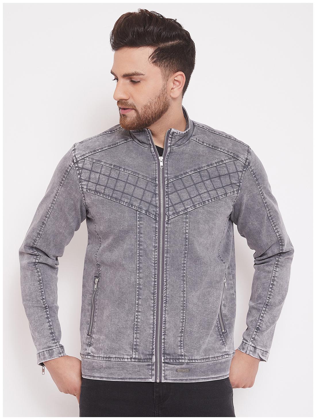 

CANARY LONDON Men Grey Solid Denim jacket