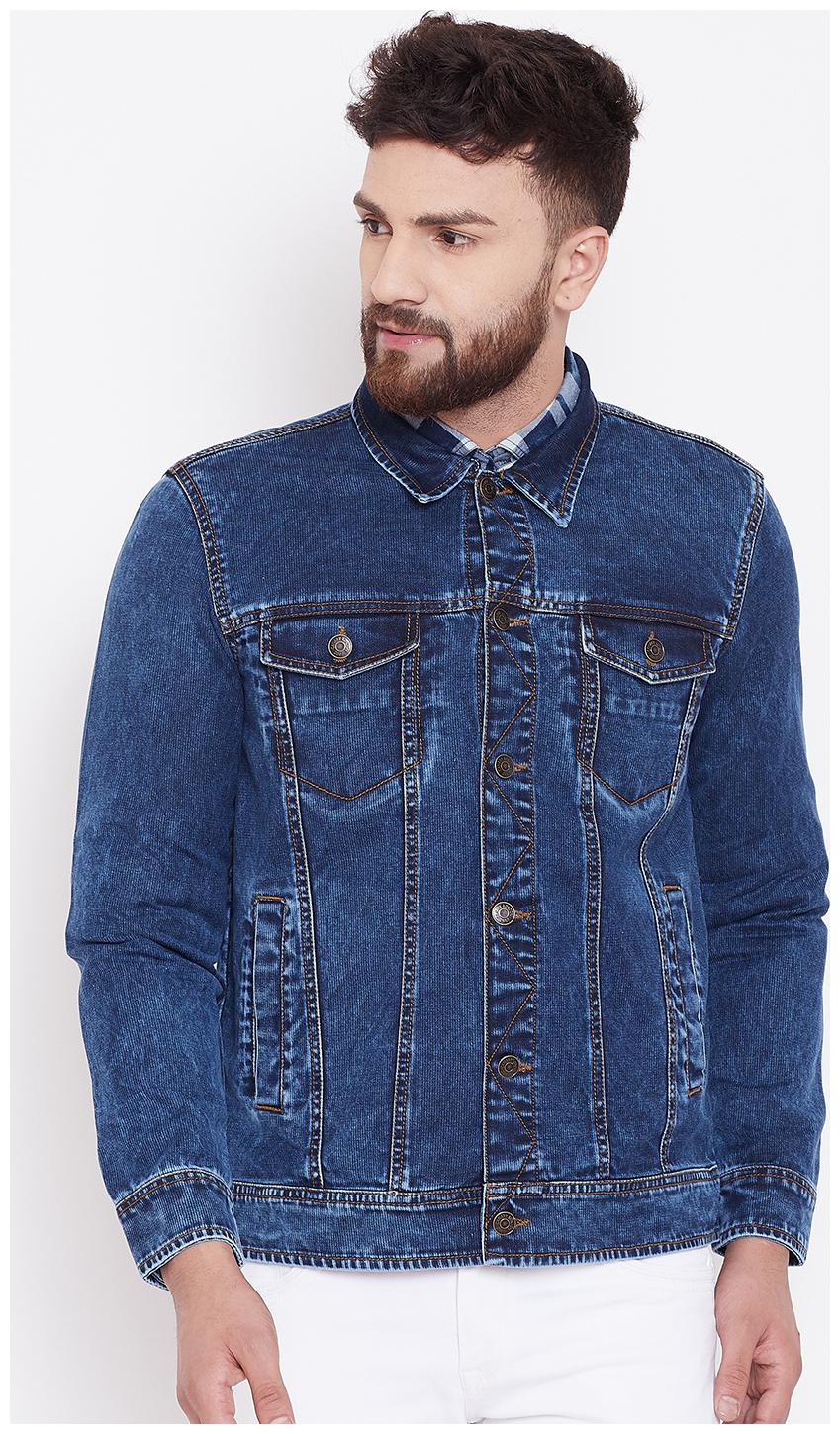 

CANARY LONDON Men Blue Solid Denim jacket