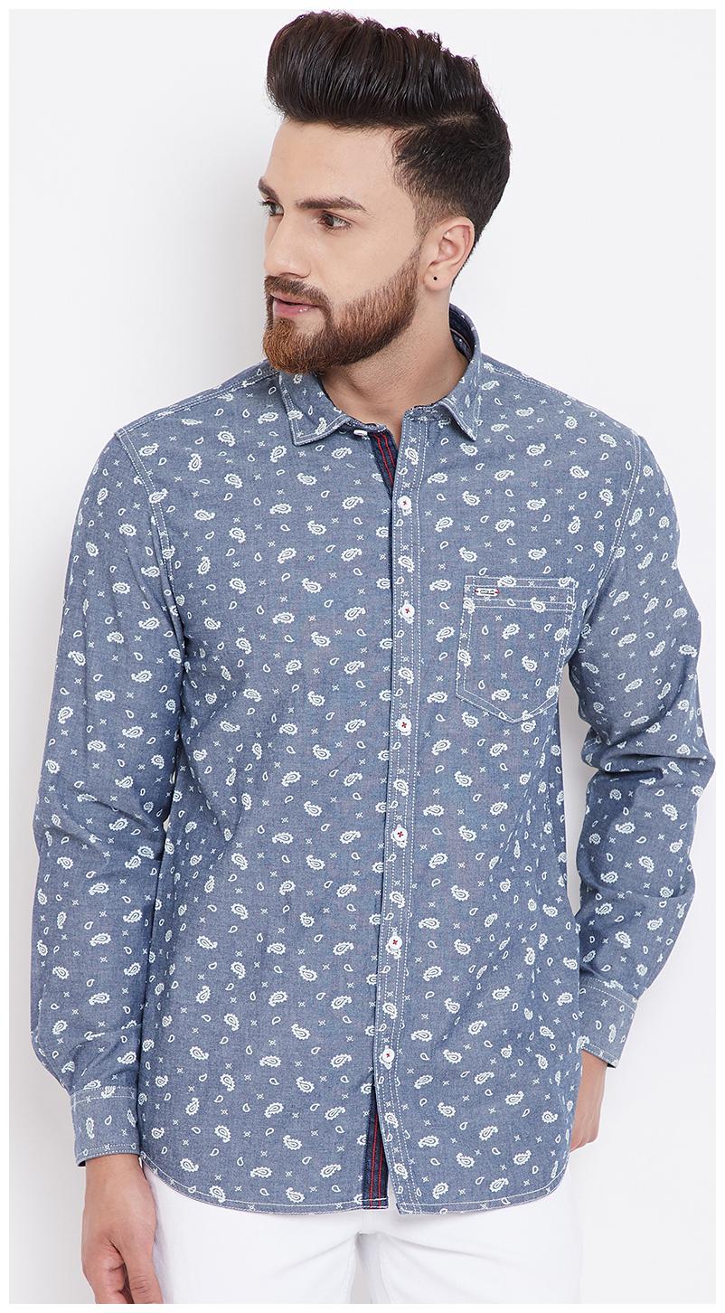 

Canary London Men Slim Fit Casual Shirts Blue