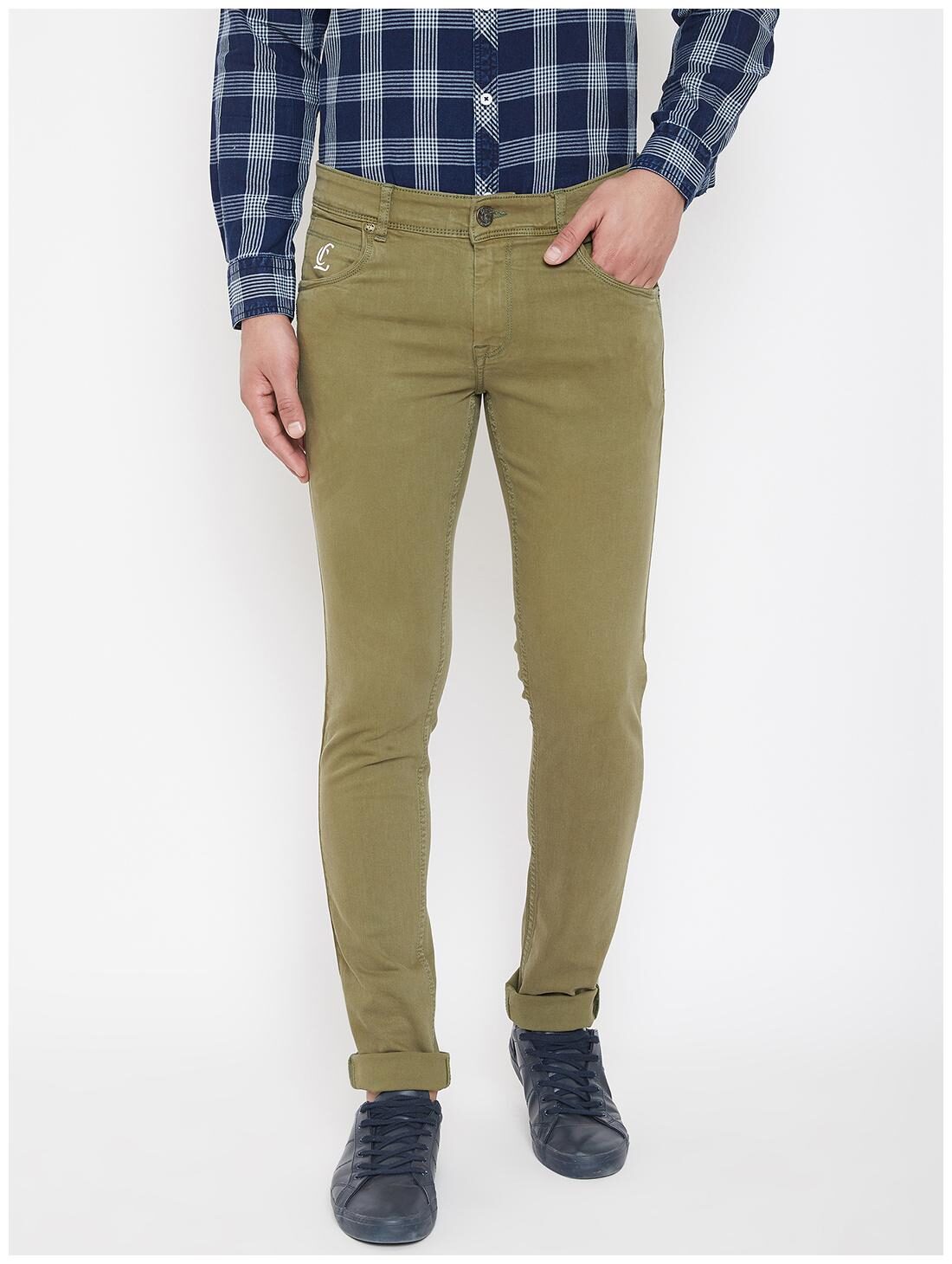 

CANARY LONDON Men Green Skinny Fit Jeans