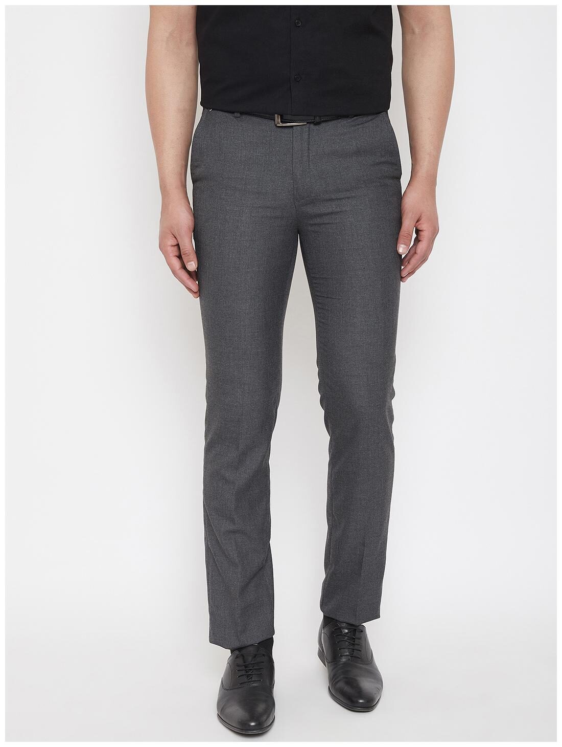 

CANARY LONDON Men Solid Slim Fit Formal Trouser - Grey
