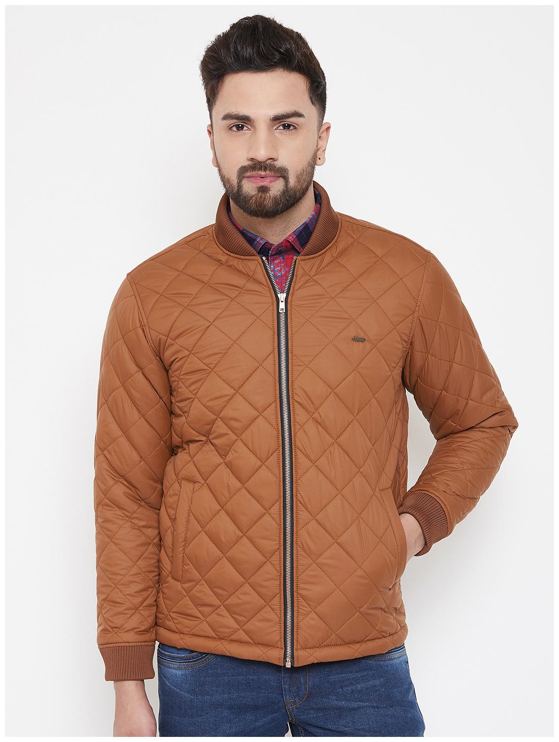 

CANARY LONDON Men Tan Solid Quilted jacket