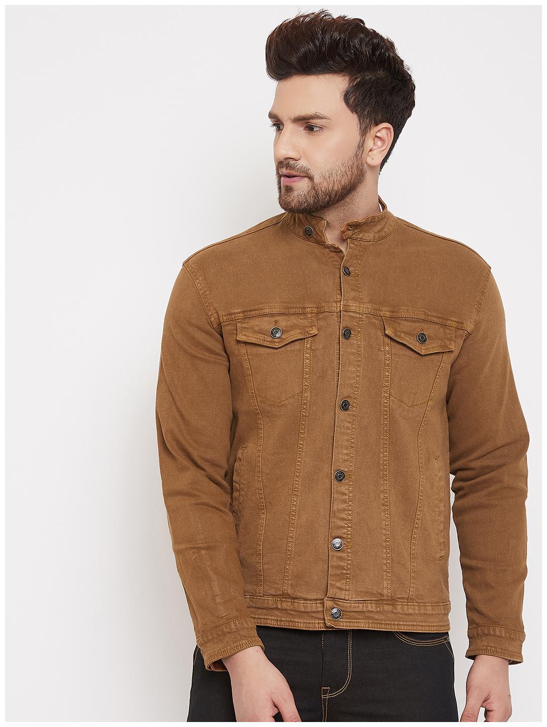 

CANARY LONDON Men Brown Solid Denim jacket