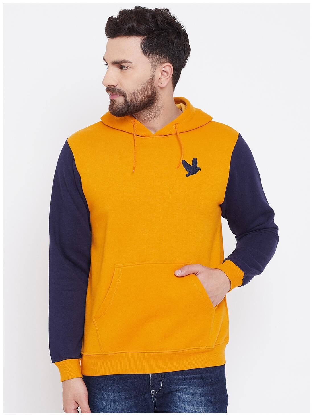 

CANARY LONDON Men Yellow Hooded Hoodie