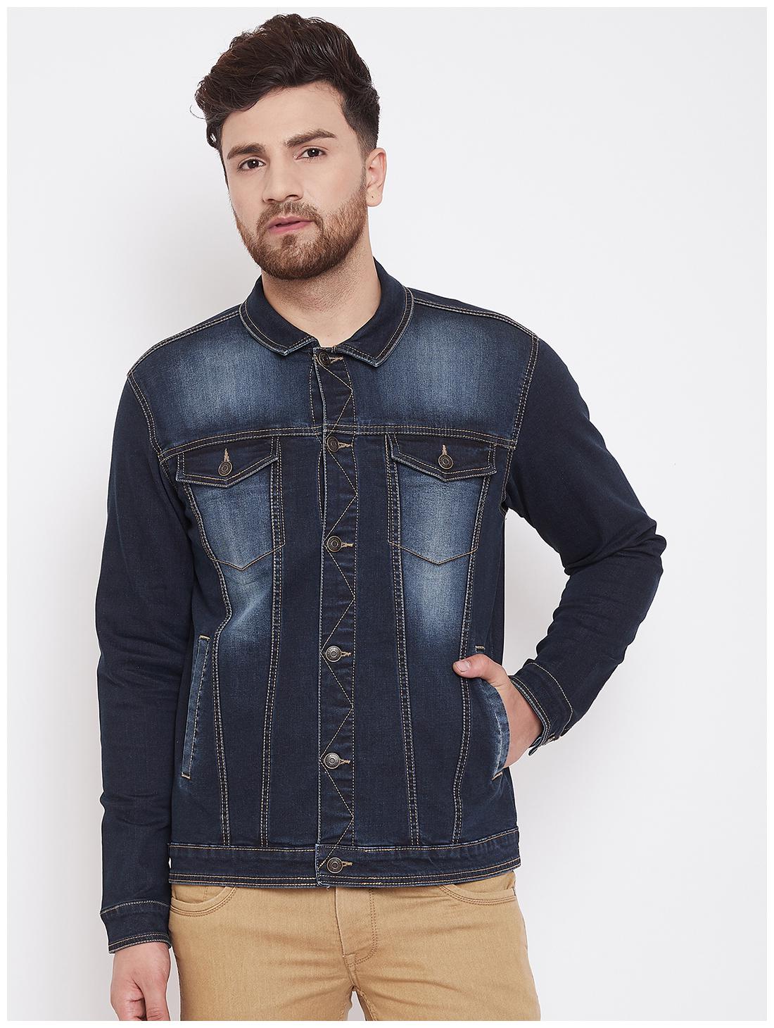 

CANARY LONDON Men Blue Solid Denim jacket
