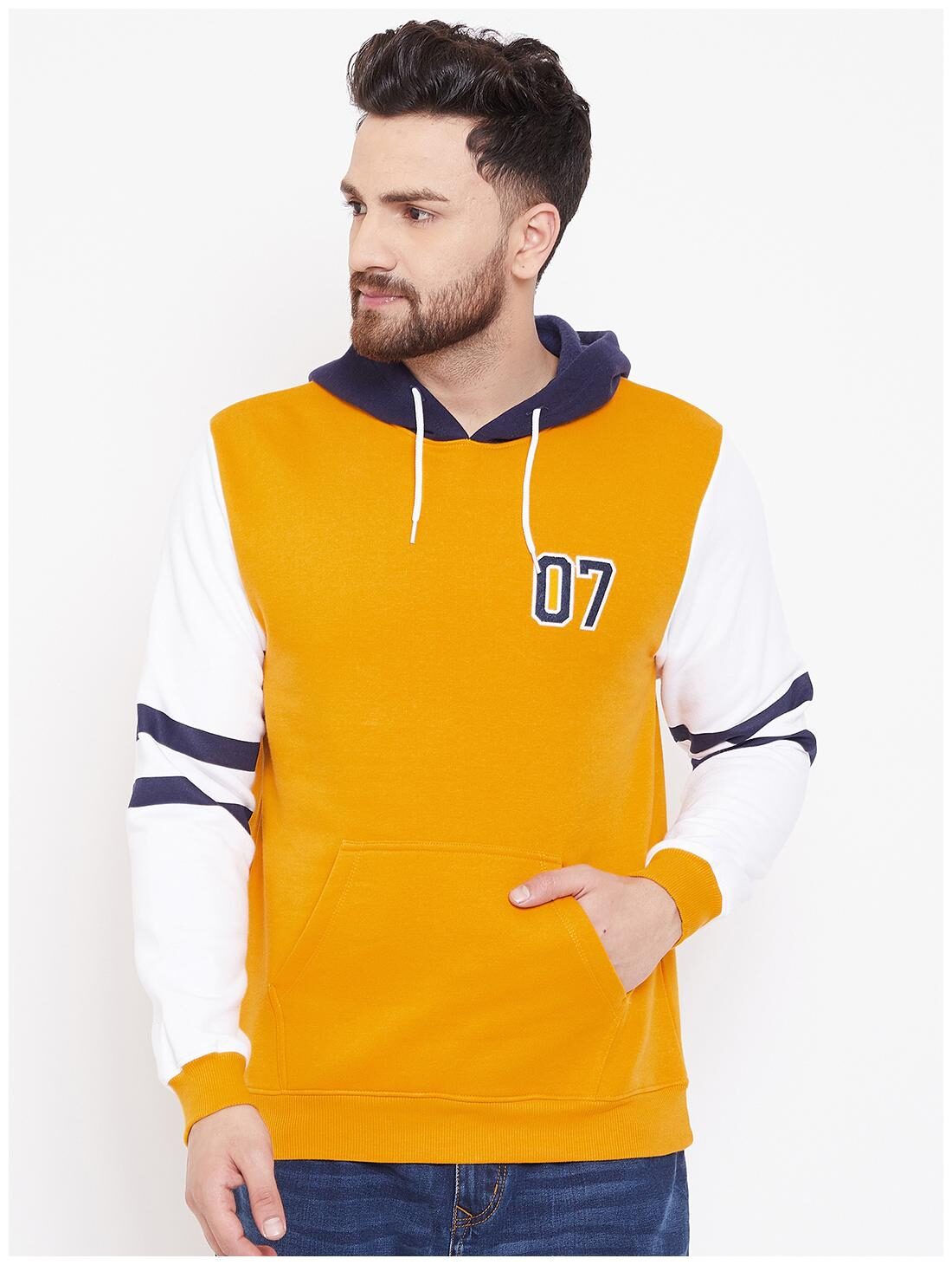 

CANARY LONDON Men Yellow Hooded Hoodie