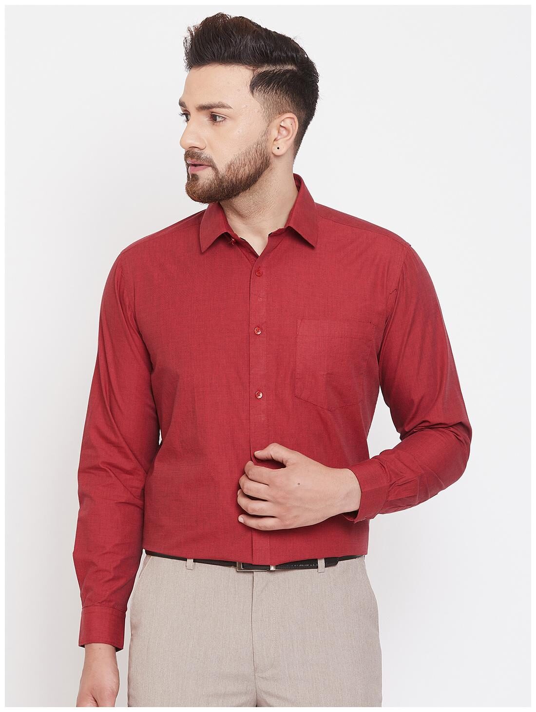 

CANARY LONDON Men Regular fit Formal Shirt - Maroon