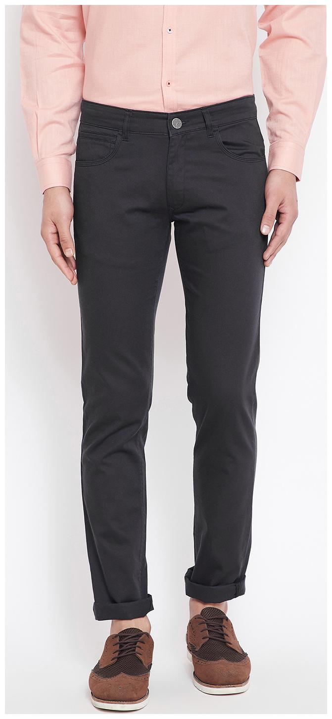 

CANARY LONDON Men Blue Solid Tapered fit Wrinkle free Chinos
