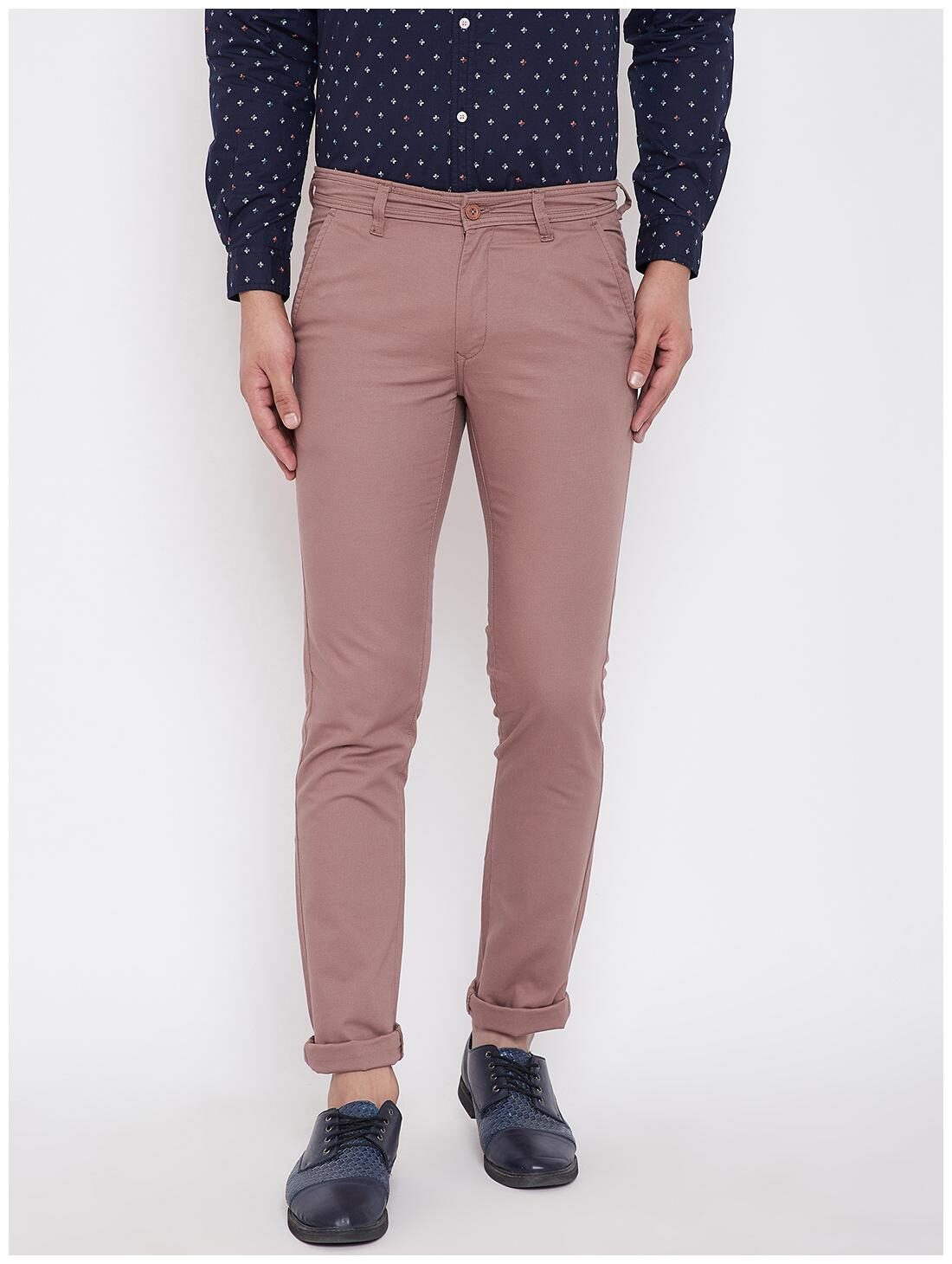 

CANARY LONDON Men Red Solid Slim fit Chinos
