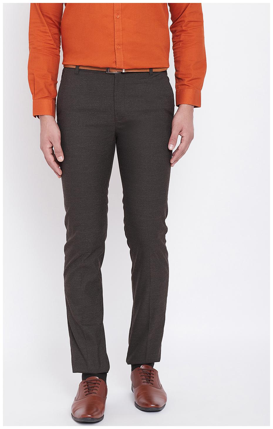 

CANARY LONDON Men Solid Slim Fit Formal Trouser - Black