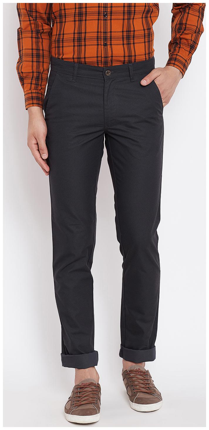 

CANARY LONDON Men Grey Solid Slim fit Chinos