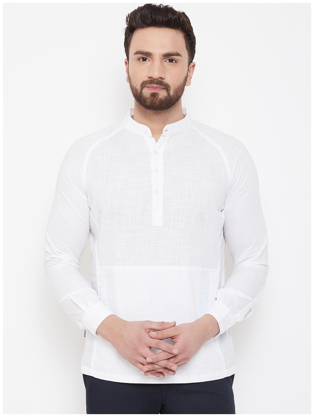 

CANARY LONDON Men White Solid Slim Fit Casual Shirt