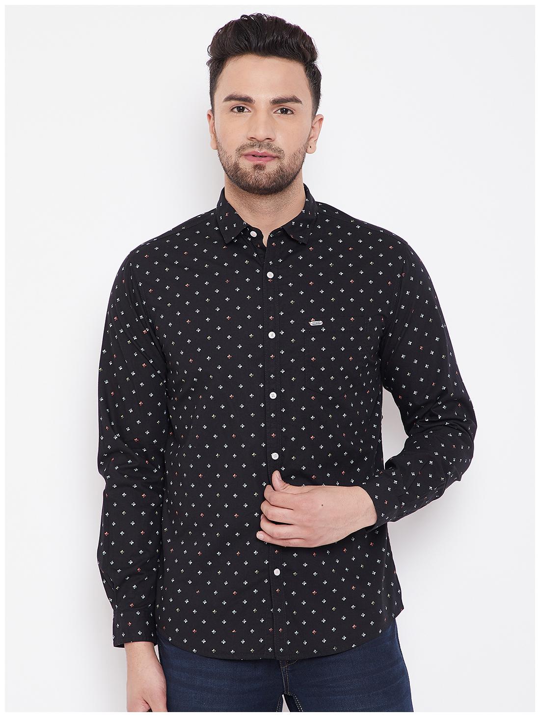 

CANARY LONDON Men Black Printed Slim Fit Casual Shirt