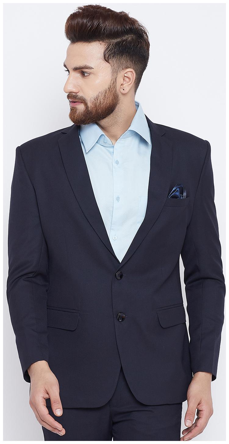 

CANARY LONDON Men Blue Solid Slim fit Single Breasted Blazer