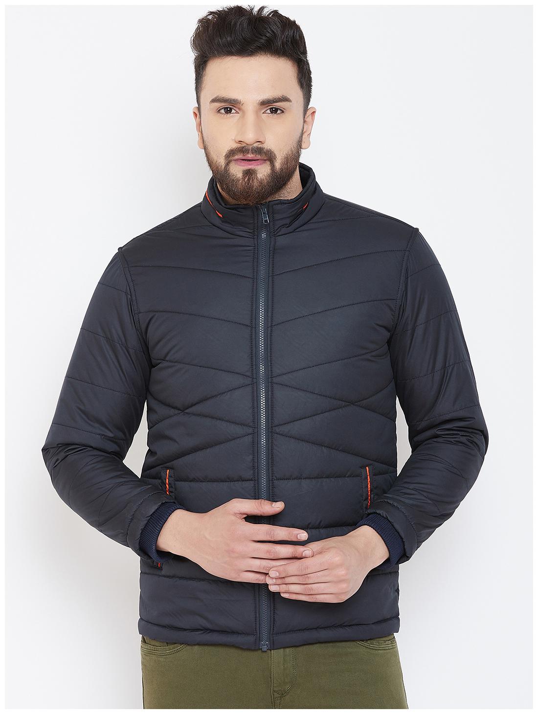 

CANARY LONDON Men Blue Solid Quilted jacket