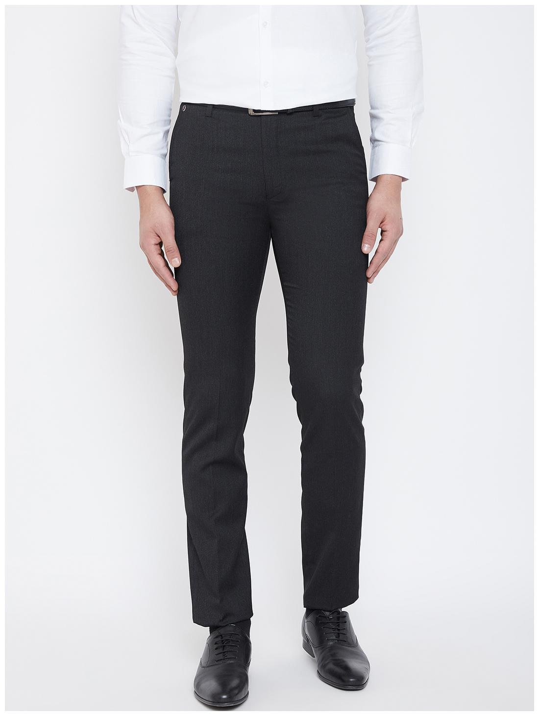 

CANARY LONDON Men Solid Slim Fit Formal Trouser - Black