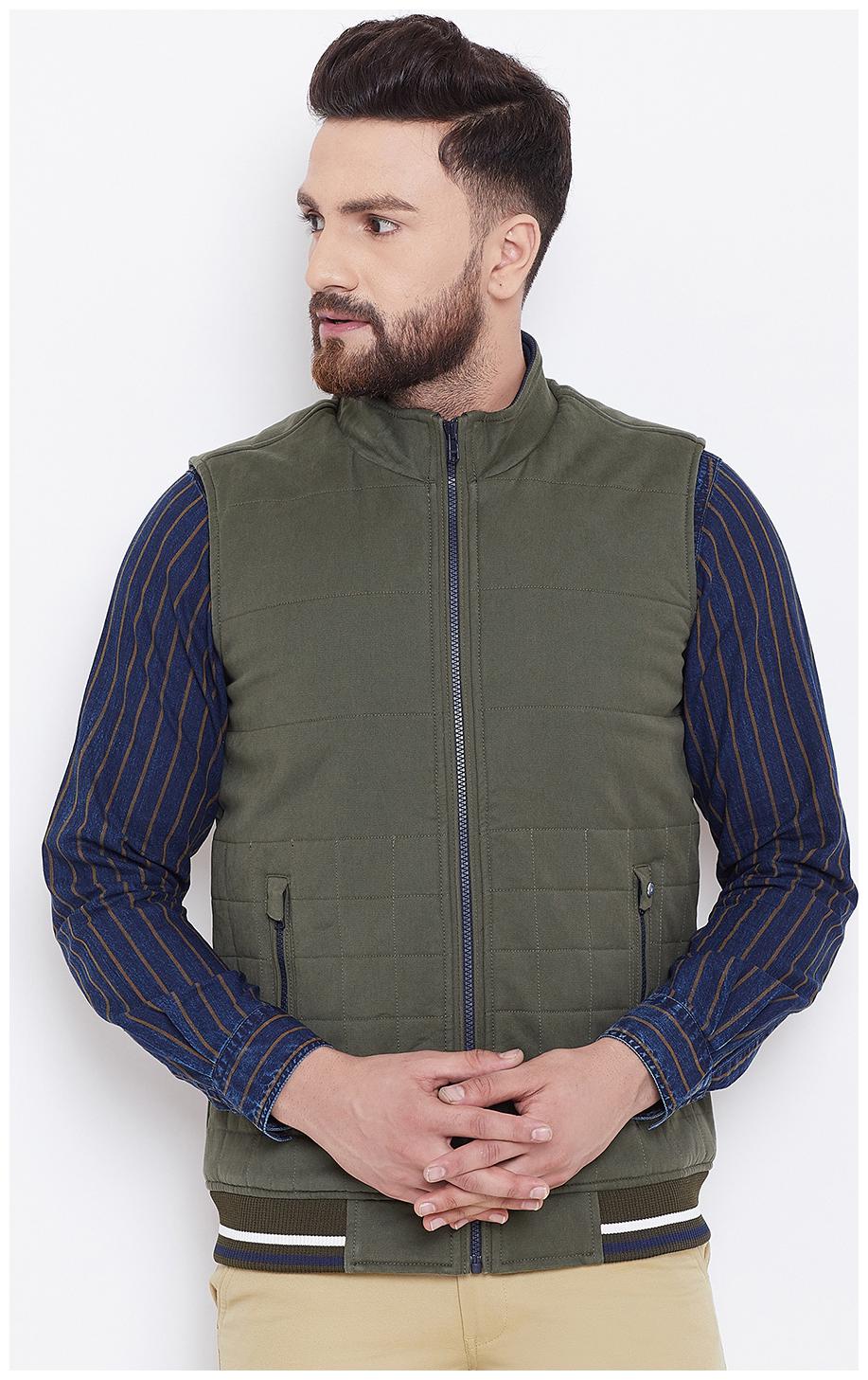 

CANARY LONDON Men Green Solid Bomber jacket
