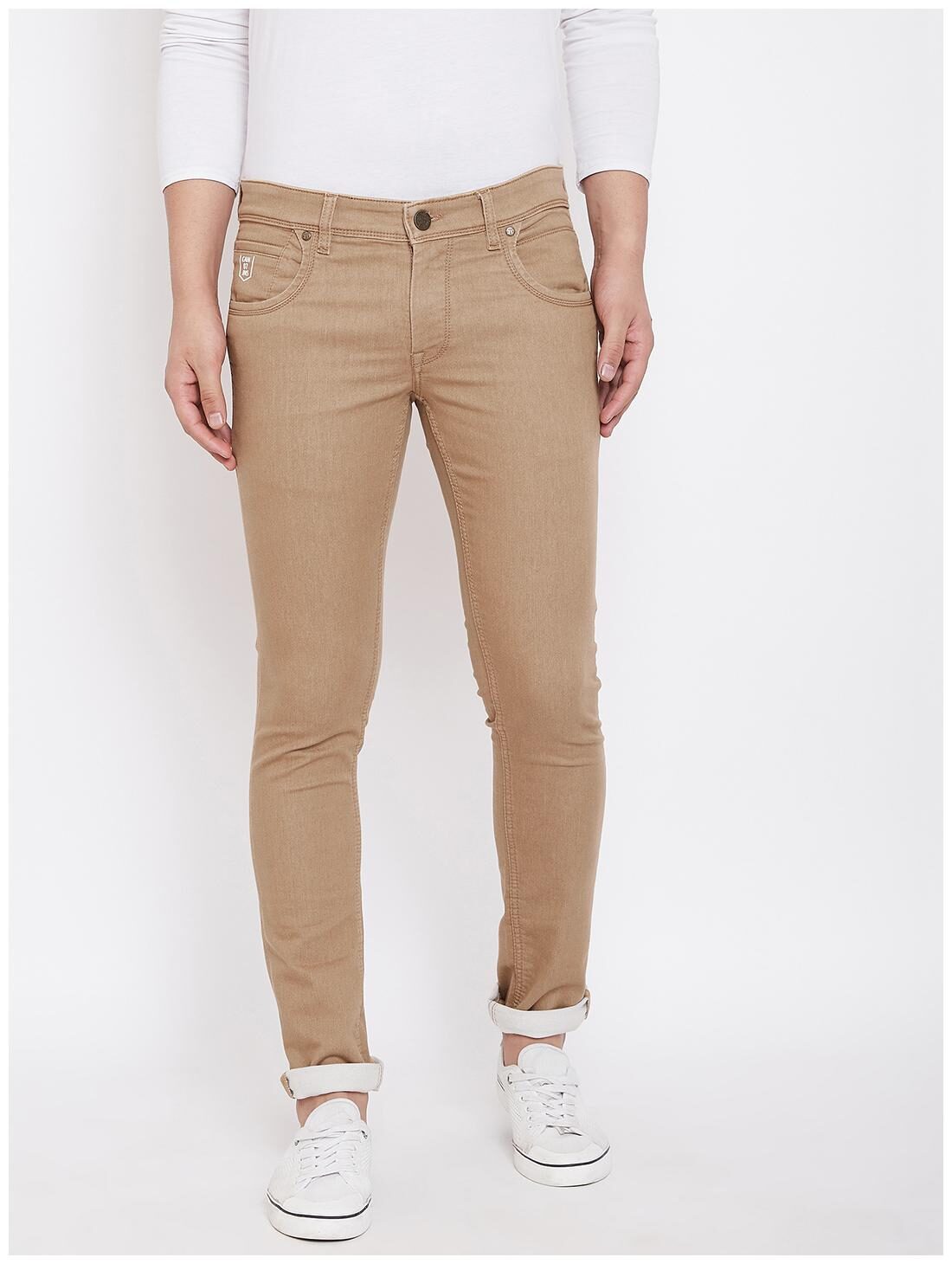 

CANARY LONDON Men Beige Skinny Fit Jeans