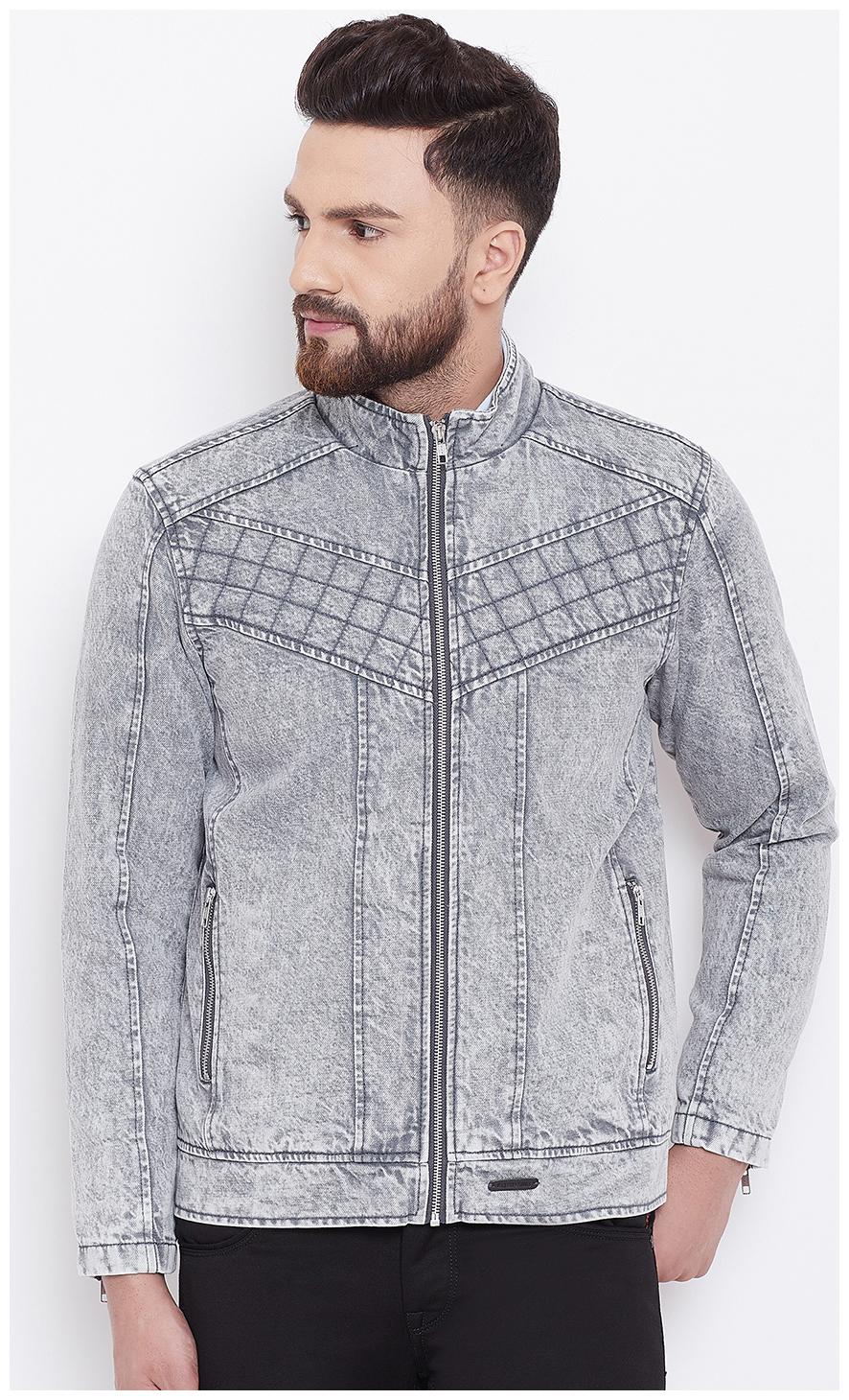 

CANARY LONDON Men Grey Solid Denim jacket