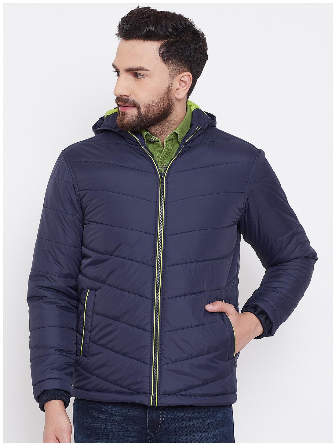 

CANARY LONDON Men Blue Solid Quilted jacket