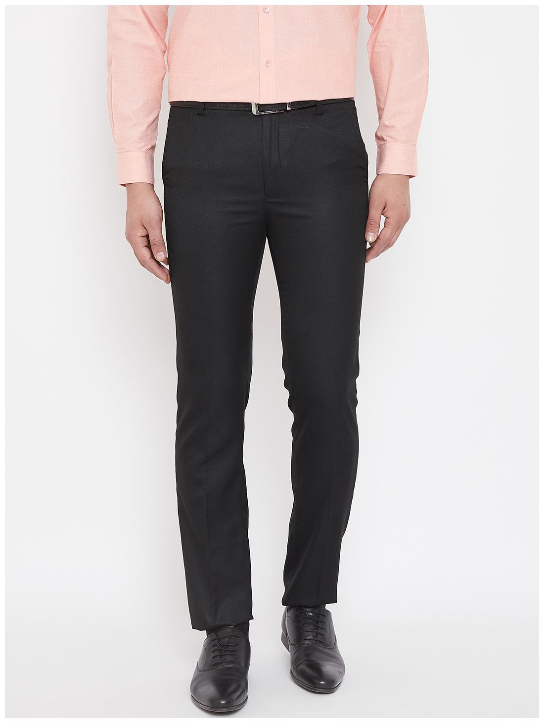 

CANARY LONDON Men Solid Slim Fit Formal Trouser - Black